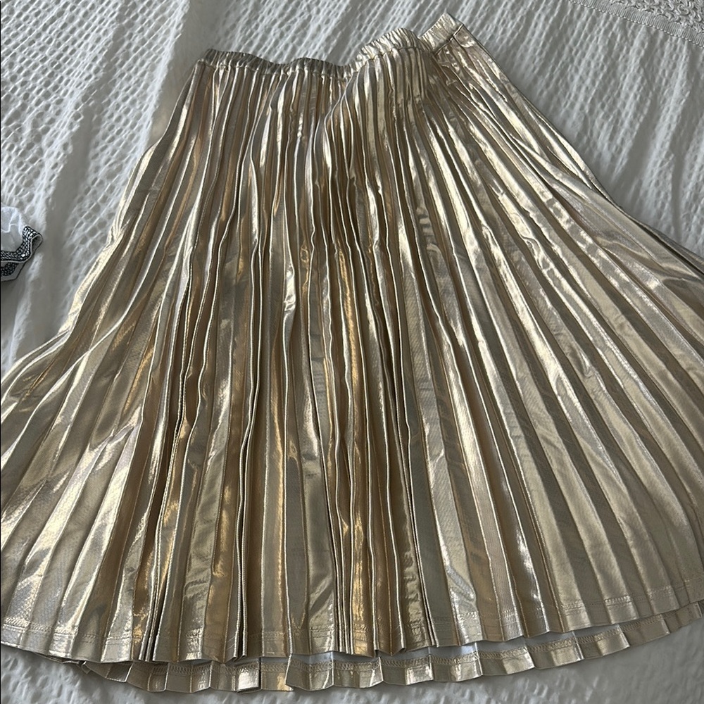 Gold Banana Republic Midi Skirt